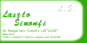 laszlo simonfi business card